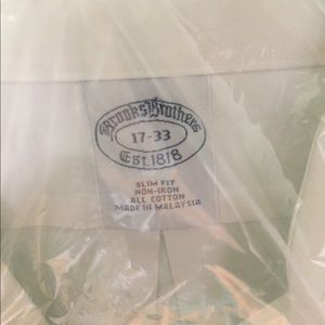 Brooks Brothers white button down slim fit